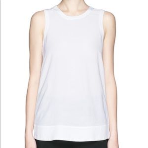 HELMUT LANG 〰️ SIDE ZIP HIGH-LOW CREPE TANK TOP